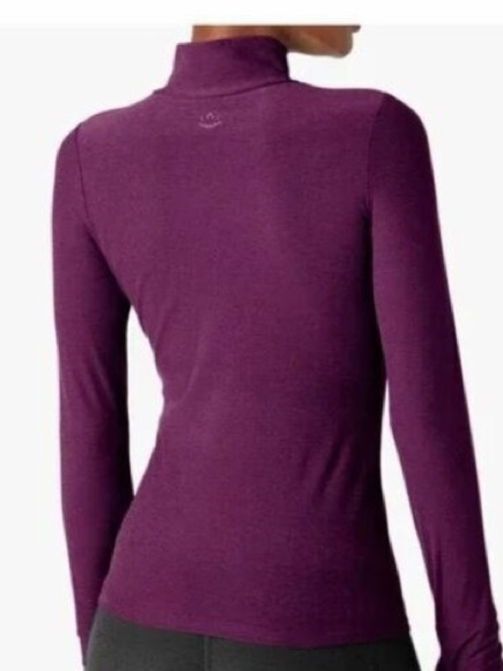 Beyond Yoga Purple Spacedye Captivating Turtleneck Pullover Long Sleeve Top - Picture 2 of 8